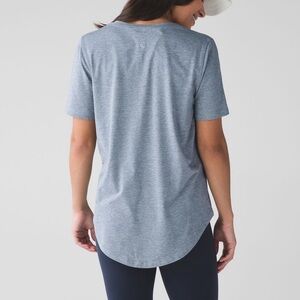 Lululemon grey heather tee shirt Pima cotton
